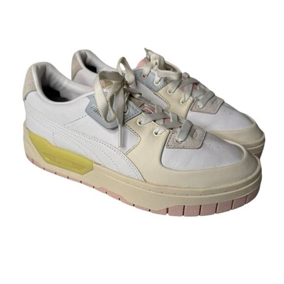 Puma Shoes - Puma Cali Dream Platform Women's 8 Sneakers Shoes White Cream Pink 383112-01